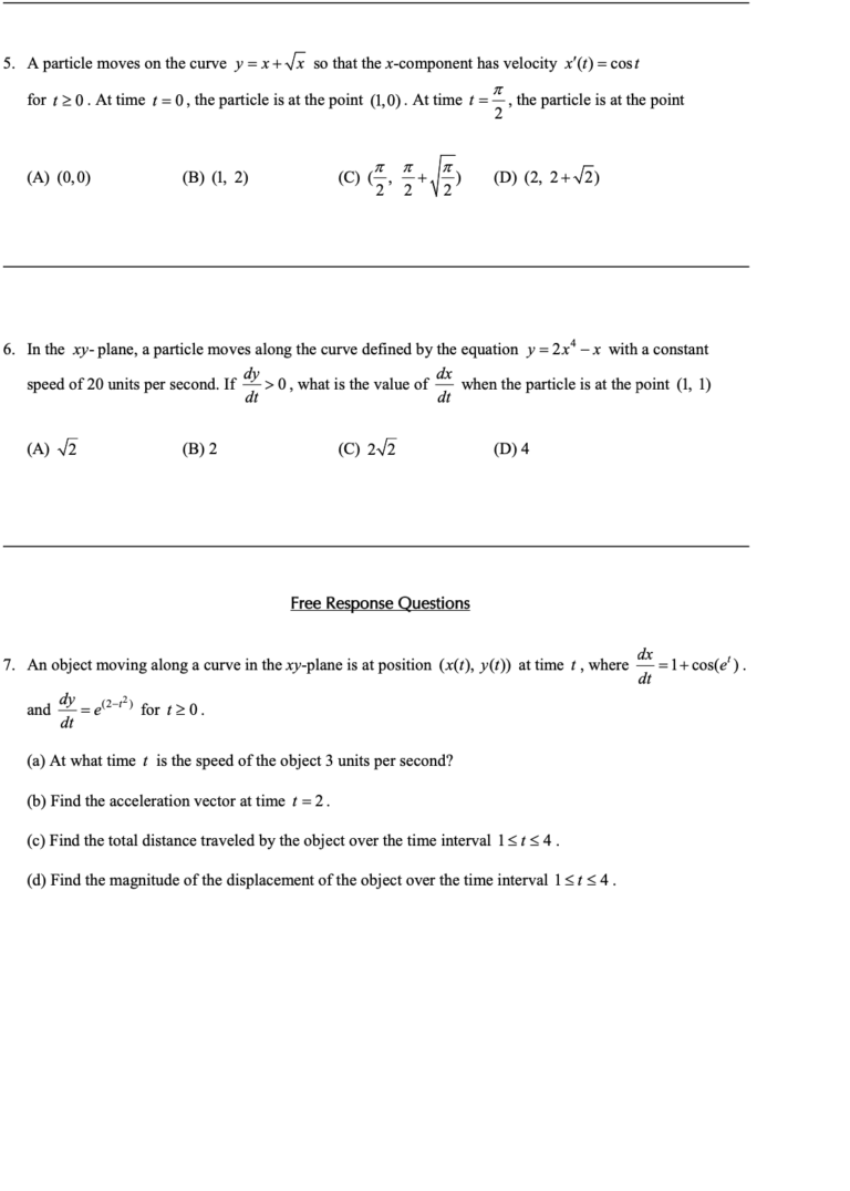 Vector valued Functions in Parametric Equations, Vectors, and Polar Coordinates